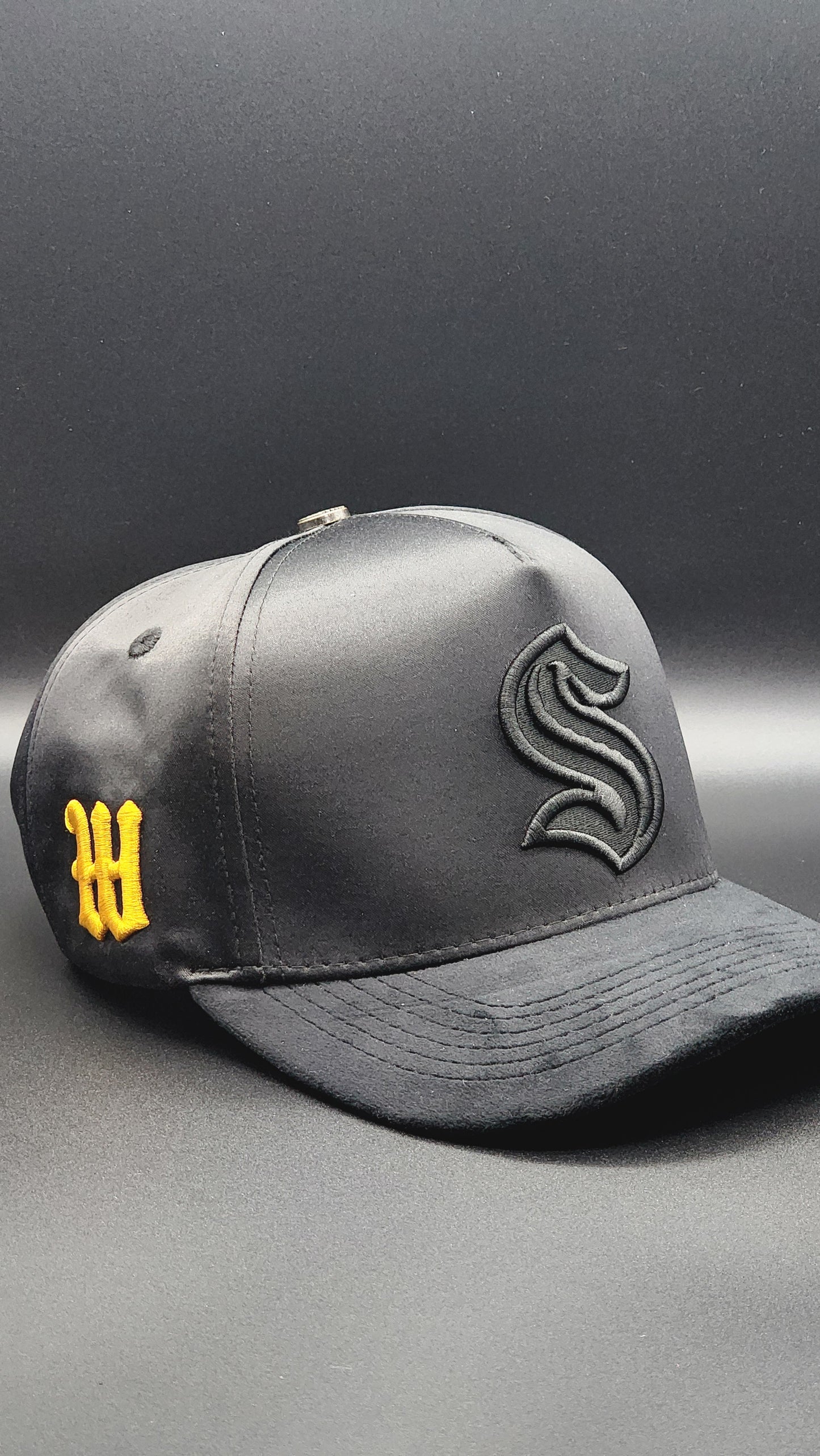 Satin Black Samoan Strapback