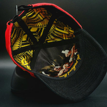 Red Satin Strapback