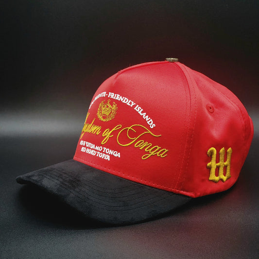 Red Satin Strapback