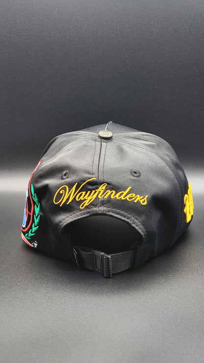 Satin Black Samoan Strapback